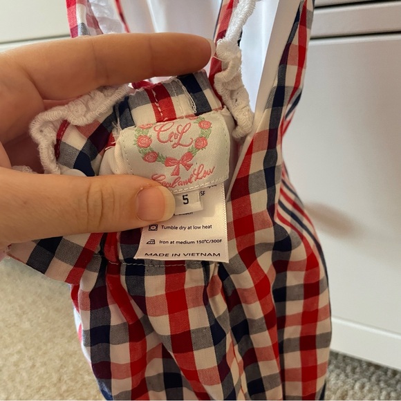 Cecil and Lou One Piece Plaid Swim Suit Size 5 - Picture 3 of 4